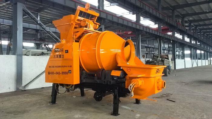 mini concrete mixer with pump(002)