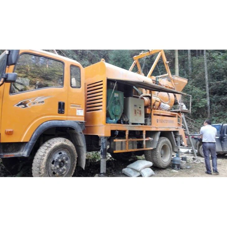 forced concrete mixer with pump(001)